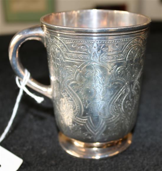 Victorian silver Christening mug